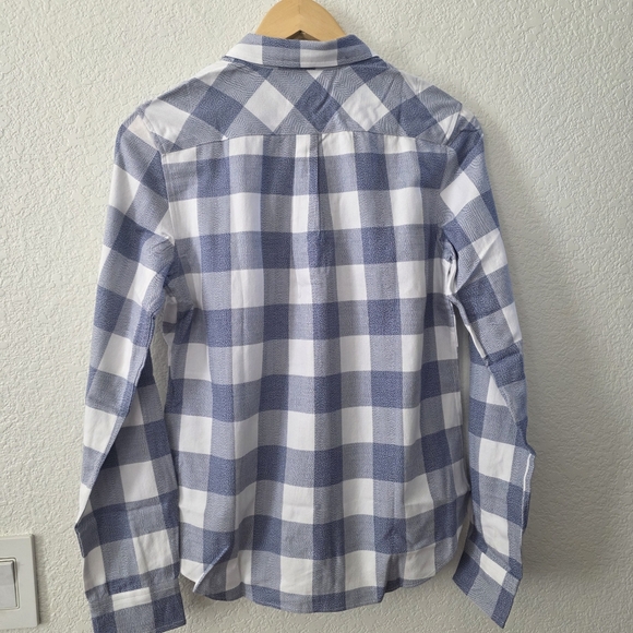 Untuckit Volnay Blue and White Flannel Plaid Checkered Shirt NEW 4 - Picture 8 of 8